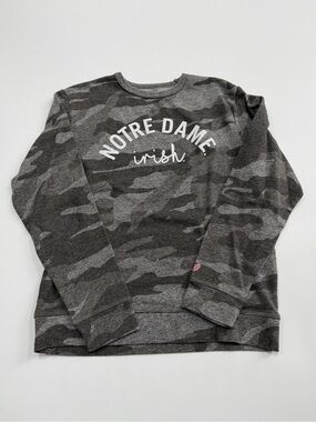 Girls League Kids Notre Dame Camo Sweatshirt size Large (10/12)